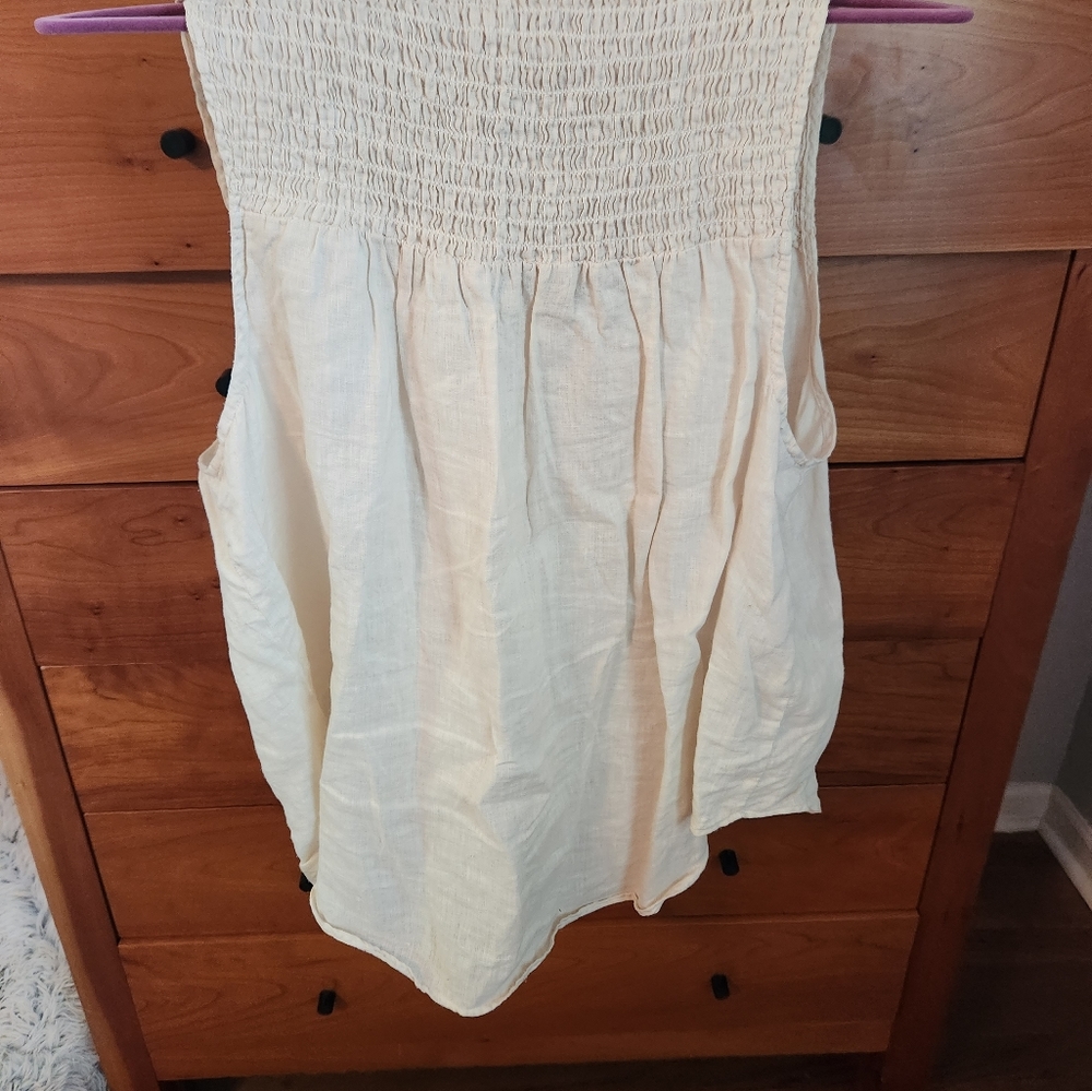 cloth & stone cream sleevless size XL - Picture 4 of 6
